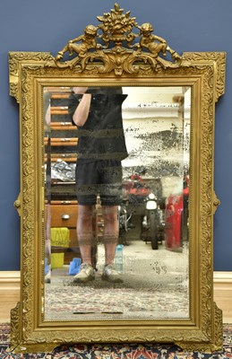 Lot 1694 - A 19th century gilt framed rectangular wall...