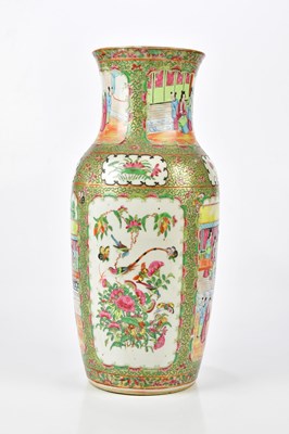 Lot 1045 - A 19th century Chinese Canton vase with flared...