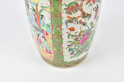 Lot 1045 - A 19th century Chinese Canton vase with flared...