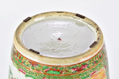Lot 1045 - A 19th century Chinese Canton vase with flared...