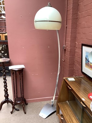 Lot 1686 - A 1970s brushed steel standard lamp with...