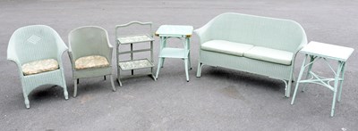 Lot 1714 - Six pieces of Lloyd Loom furniture to include...