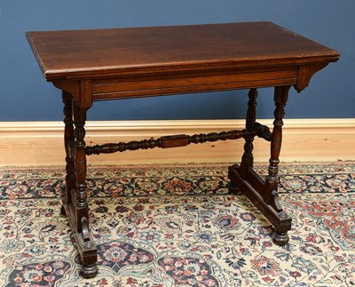 Lot 1618 - An Edwardian walnut rectangular fold over game...