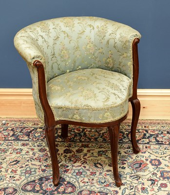 Lot 1653 - A mahogany framed Georgian upholstered elbow...