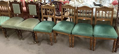 Lot 1672 - A set of four late 19th century carved oak...