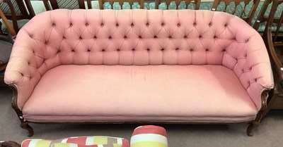 Lot 1556 - A late 19th century button back sofa,...