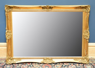 Lot 1718 - A contemporary rectangular gilt framed wall...