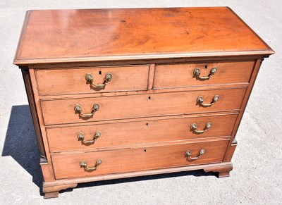 Lot 1578 - A 19th century inlaid mahogany chest of two...