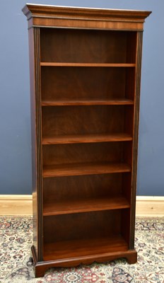 Lot 1712 - A reproduction mahogany bookcase, height 193cm,...