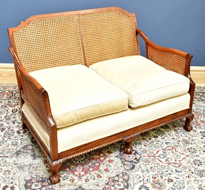 Lot 1624 - A 20th century Bergères two seater sofa on...