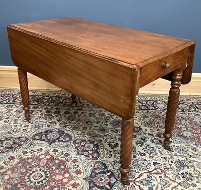 Lot 1583A - A 19th century mahogany drop-leaf table with...