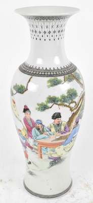Lot 520 - A modern Chinese porcelain baluster form vase,...