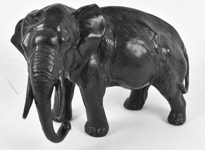 Lot 529 - A Japanese patinated figure of an elephant,...