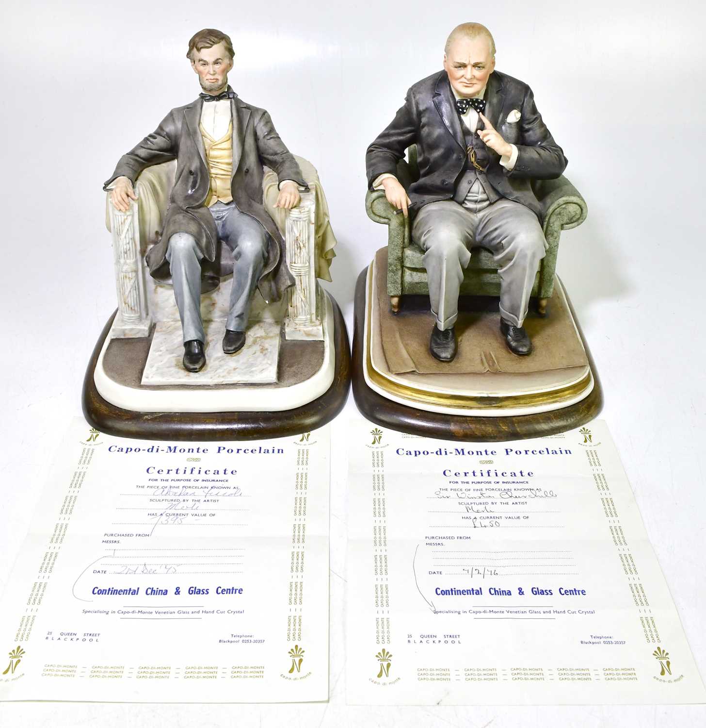 Lot 1755 - BRUNO MERLI FOR CAPODIMONTE; a ceramic figure...