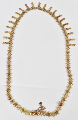 Lot 595 - An 18ct yellow gold reversible necklace,...
