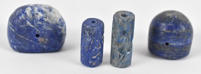 Lot 505 - Four assorted lapis lazuli seals.