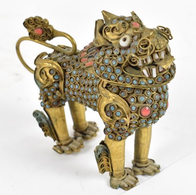 Lot 509 - An early 20th century Tibetan brass scent...