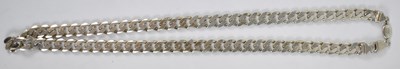 Lot 671 - A hallmarked silver necklace, length 67cm,...