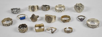 Lot 679 - A group of sixteen hallmarked silver dress...