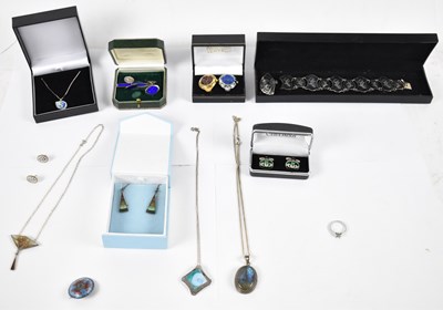 Lot 700 - A quantity of hallmarked silver and costume...