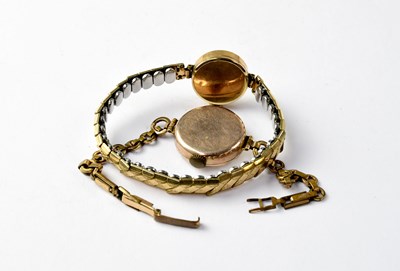 Lot 945 - Two ladies' vintage 9ct gold wristwatches