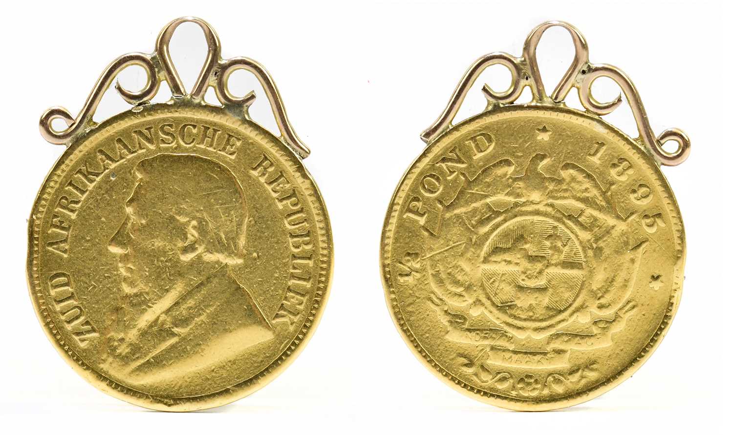 Lot 1450 - A South African half pond coin, 1895, with...