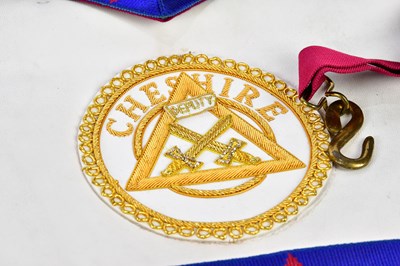 Lot 1391 - A small collection of Masonic regalia,...