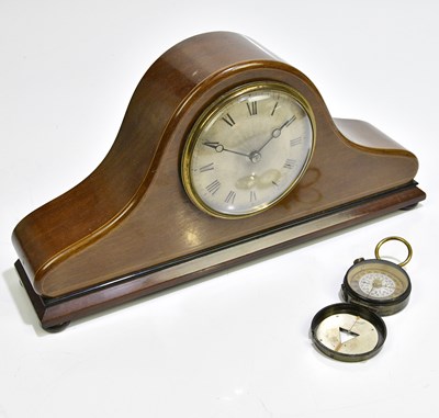 Lot 2274 - An Edwardian inlaid mahogany mantel clock, the...