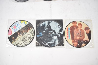 Lot 407 - THE BEATLES; a group of six picture discs, to...