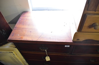 Lot 1043 - A 19th century mahogany chest of two short...