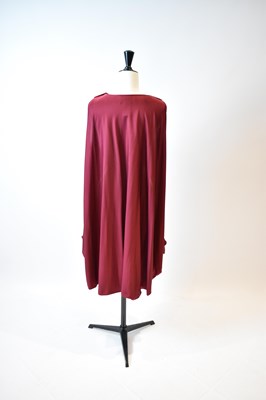 Lot 73 - AZZARO; a red 100% silk blouse with diamante...