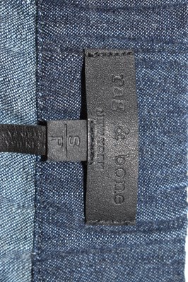Lot 87 - RAG & BONE; an indigo blue denim bardot style...