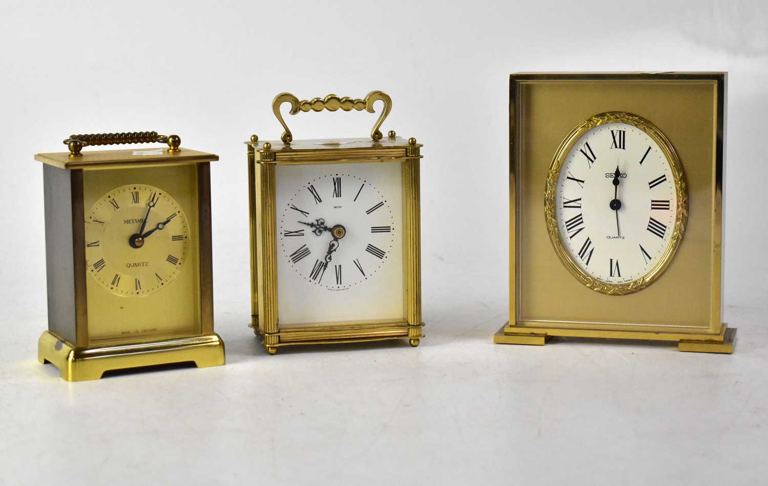 Lot 97 - Two modern brass cased carriage clocks