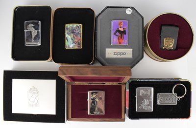 Lot 185 - ZIPPO; seven collectors' edition lighters,...