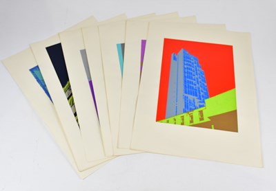 Lot 2593 - DONALD SMITH; a group of seven screen prints,...