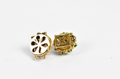 Lot 13 - Two 9ct yellow gold clasps, each from three...