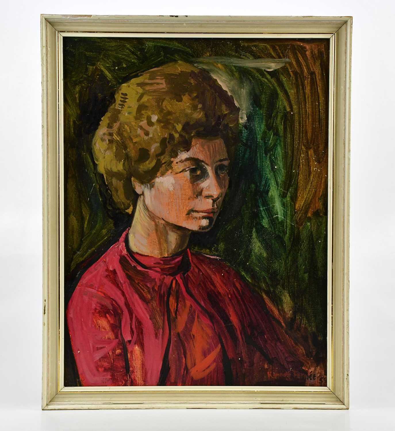 Lot 1652 - KENNETH FERNEE; oil on board, 'Miss Audrey
