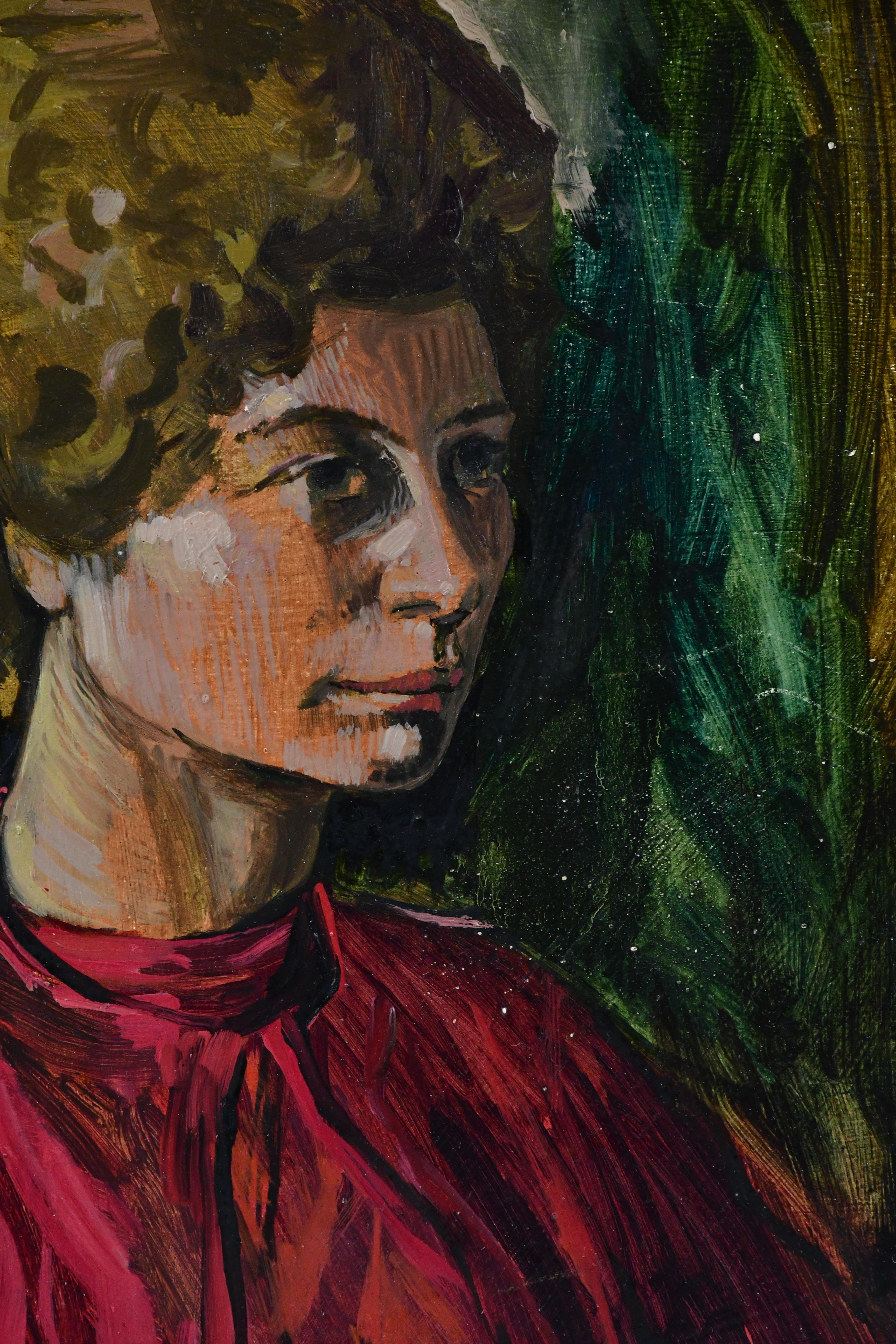 Lot 1652 - KENNETH FERNEE; oil on board, 'Miss Audrey
