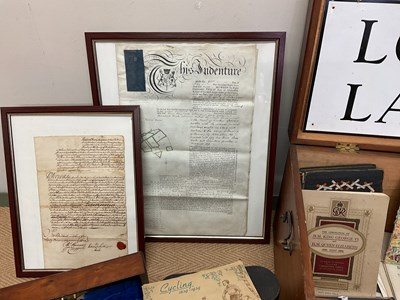 Lot 23 - A wooden trunk of collectors' items, to...