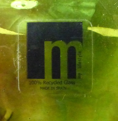 Lot 365 - A pair of large Moai Easter Island head coloured glass vases/jars
