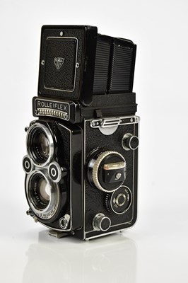 Lot 376 - ROLLEIFLEX; a Rolleiflex 3.5 F TLR camera,...