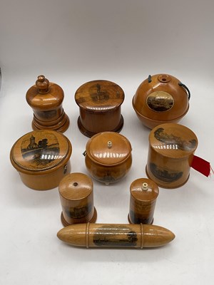 Lot 39 - MAUCHLINE WARE; eight small items including...