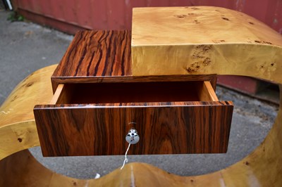 Lot 16 - An Art Deco style bird'seye maple veneered...
