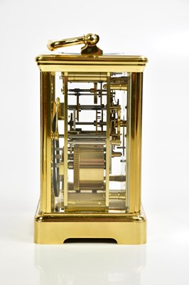 Lot 708 - L'EPEE; a modern brass carriage clock, height...