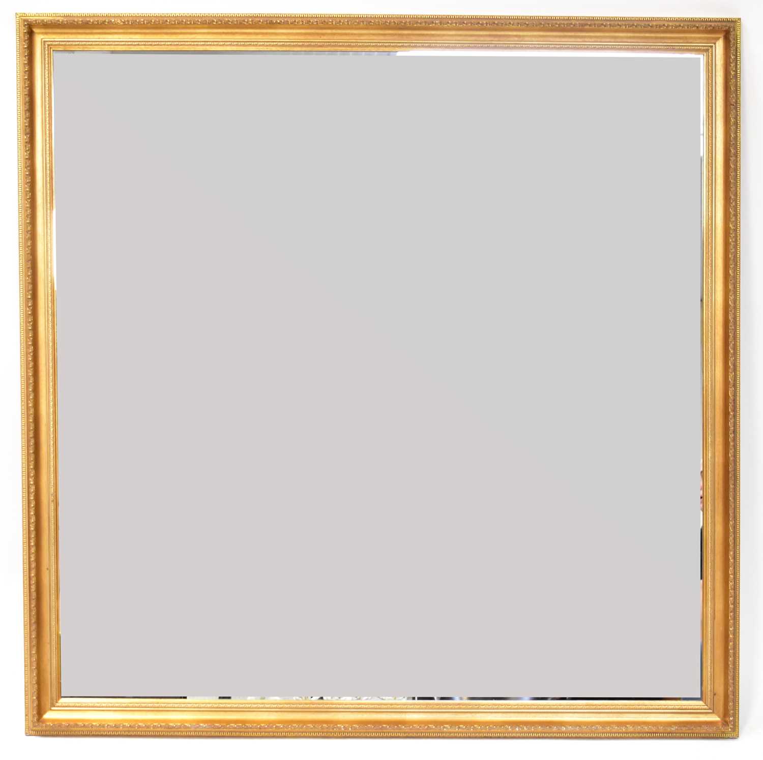 Lot 110 - A large gilt framed square wall mirror, 130 x...