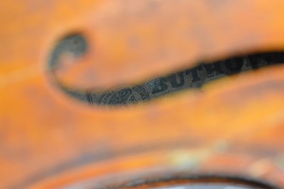 Lot 1562 - A full size French violin with one-piece back...