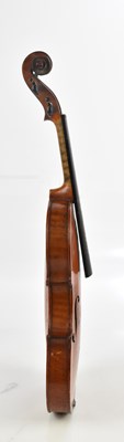 Lot 1562 - A full size French violin with one-piece back...