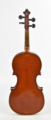 Lot 1562 - A full size French violin with one-piece back...